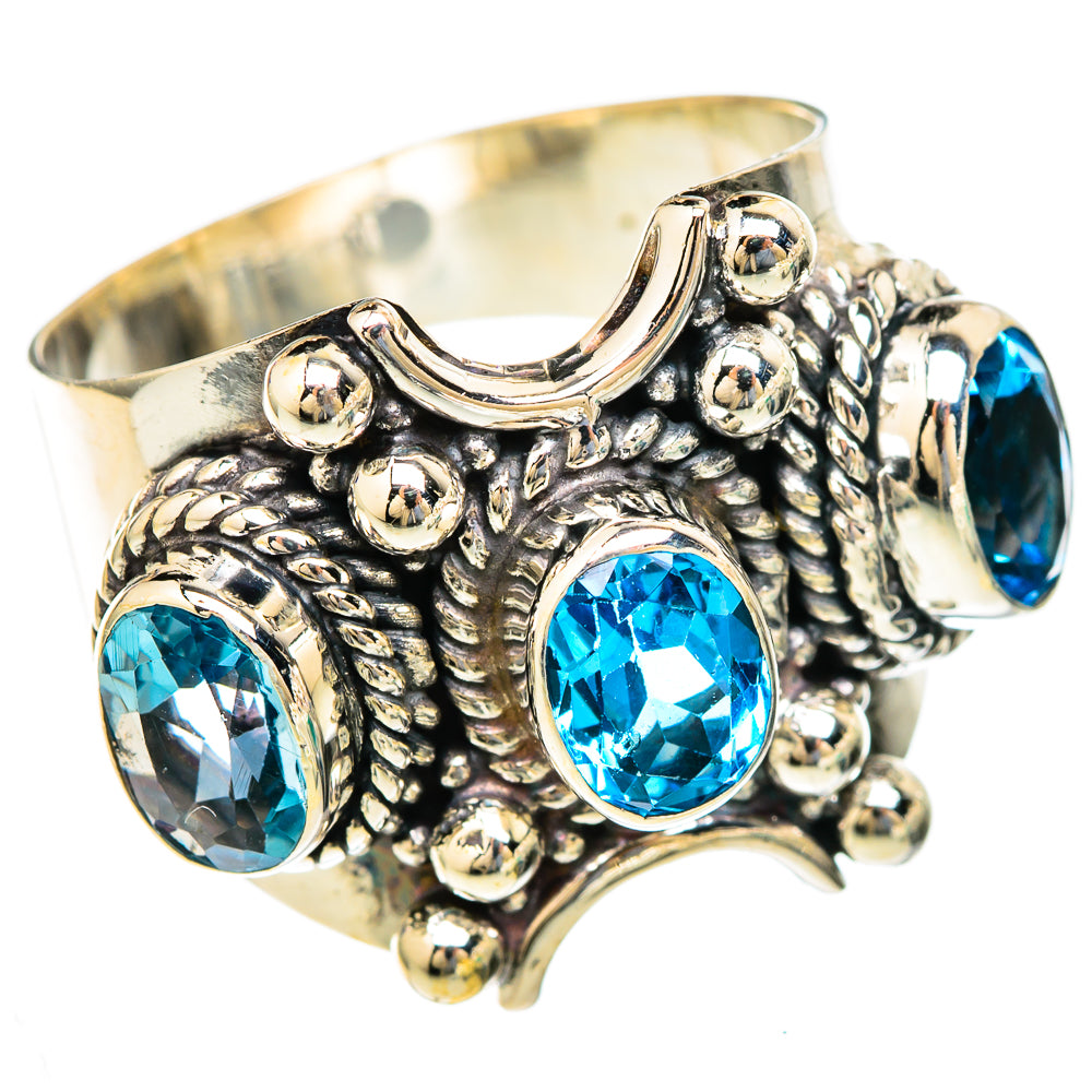 Blue Topaz Rings handcrafted by Ana Silver Co - RING103545 - Photo 2