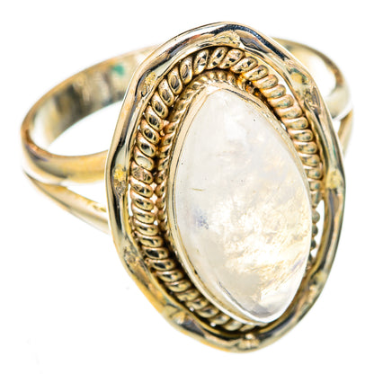 Rainbow Moonstone Rings handcrafted by Ana Silver Co - RING103559 - Photo 2