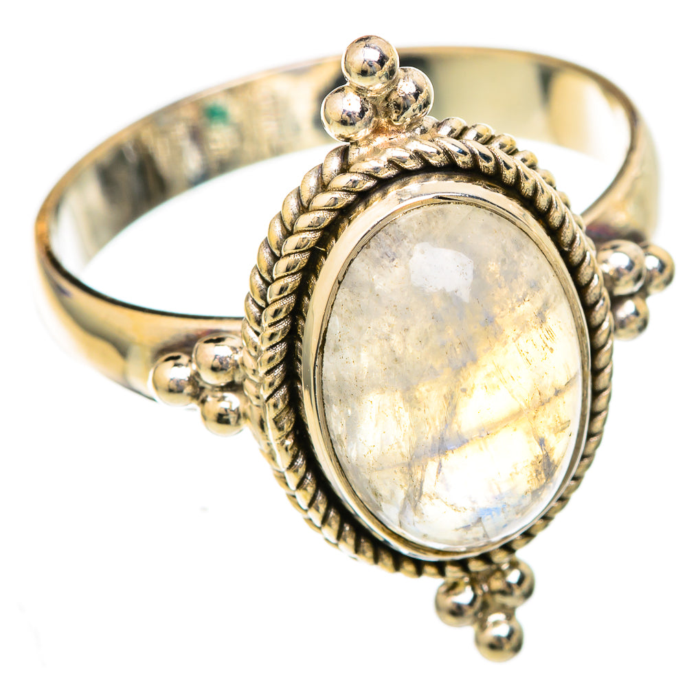 Rainbow Moonstone Rings handcrafted by Ana Silver Co - RING103560 - Photo 2