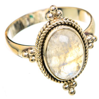 Rainbow Moonstone Rings handcrafted by Ana Silver Co - RING103560 - Photo 2