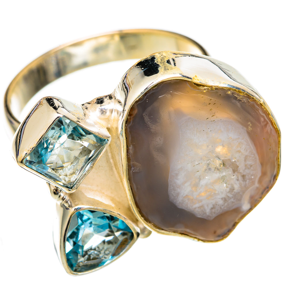 White Geode Slice Rings handcrafted by Ana Silver Co - RING103570 - Photo 2