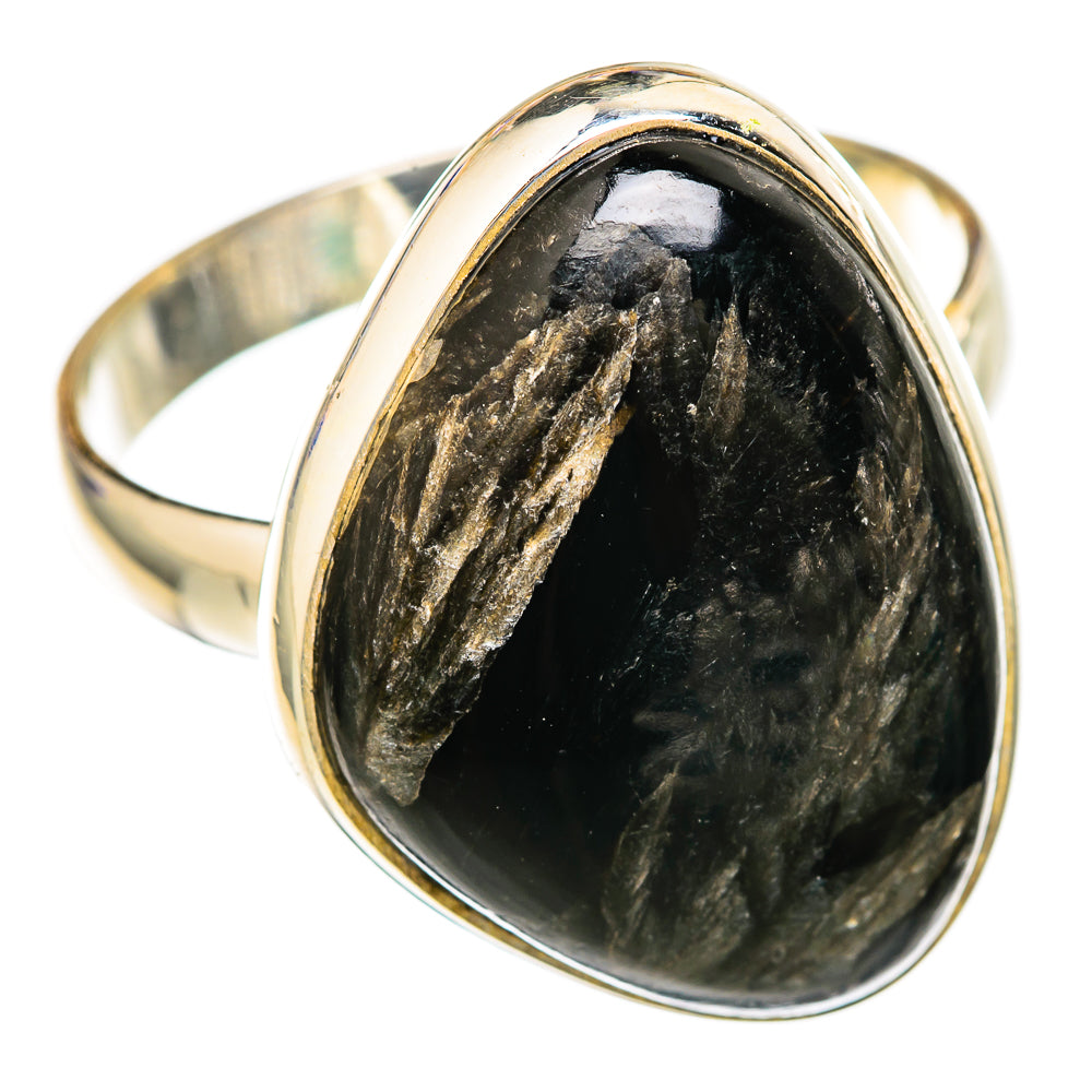 Golden Seraphinite Rings handcrafted by Ana Silver Co - RING103575 - Photo 2