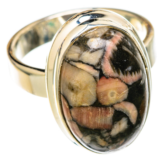 Crinoid Fossil Rings handcrafted by Ana Silver Co - RING103576 - Photo 2
