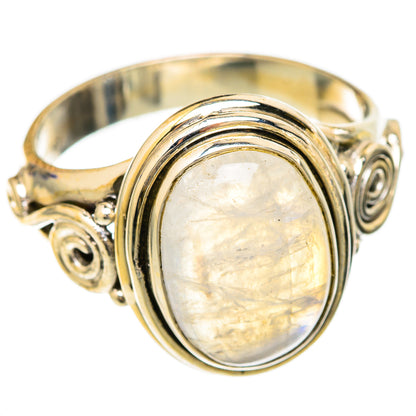 Rainbow Moonstone Rings handcrafted by Ana Silver Co - RING103589 - Photo 2