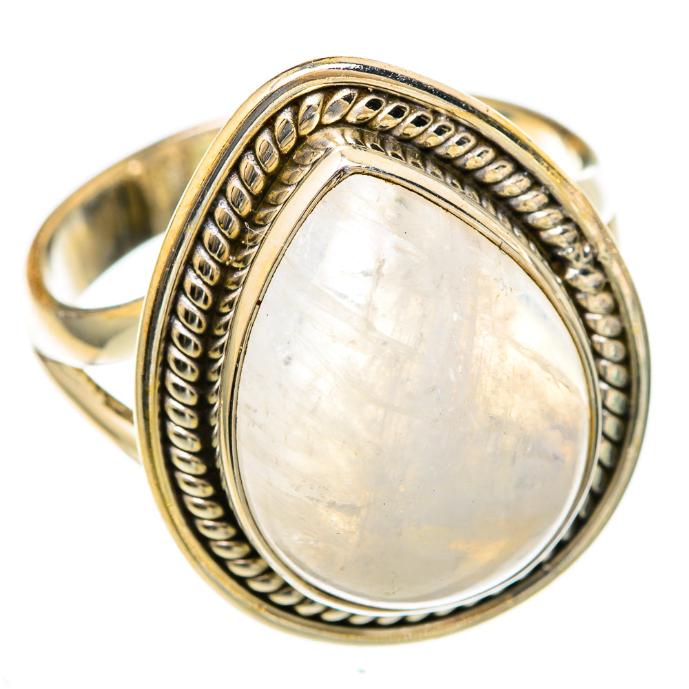 Rainbow Moonstone Rings handcrafted by Ana Silver Co - RING103590 - Photo 2