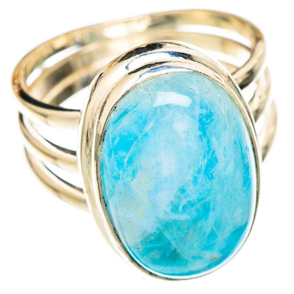 Rainbow Moonstone Rings handcrafted by Ana Silver Co - RING103598