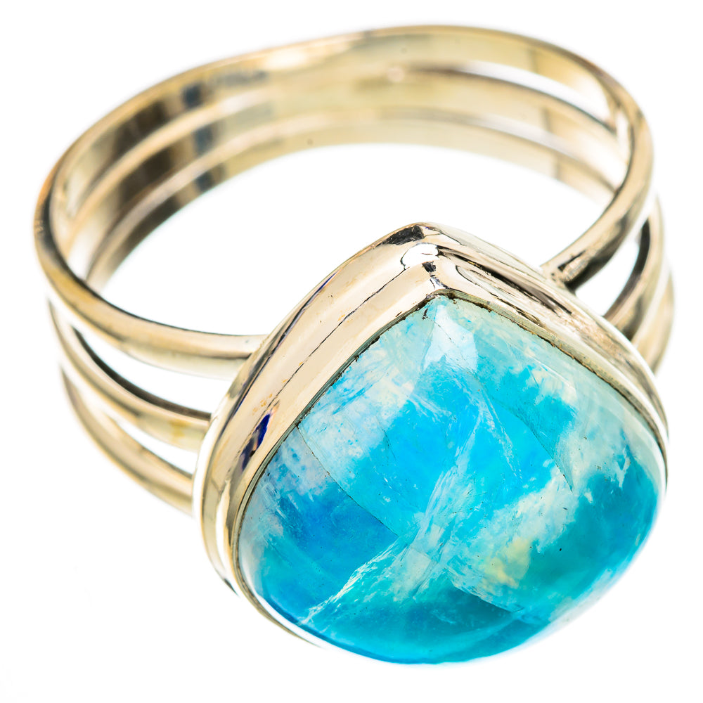 Rainbow Moonstone Rings handcrafted by Ana Silver Co - RING103599 - Photo 2