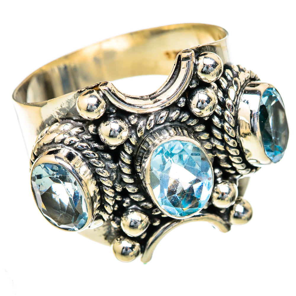Blue Topaz Rings handcrafted by Ana Silver Co - RING103601 - Photo 2