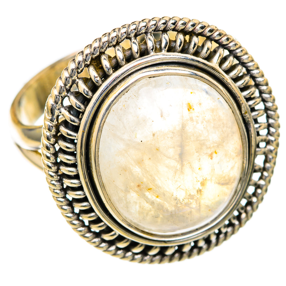 Rainbow Moonstone Rings handcrafted by Ana Silver Co - RING103620 - Photo 2