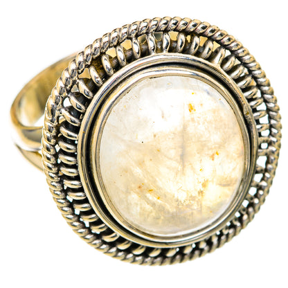 Rainbow Moonstone Rings handcrafted by Ana Silver Co - RING103620 - Photo 2