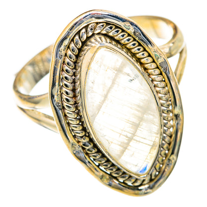 Rainbow Moonstone Rings handcrafted by Ana Silver Co - RING103621 - Photo 2