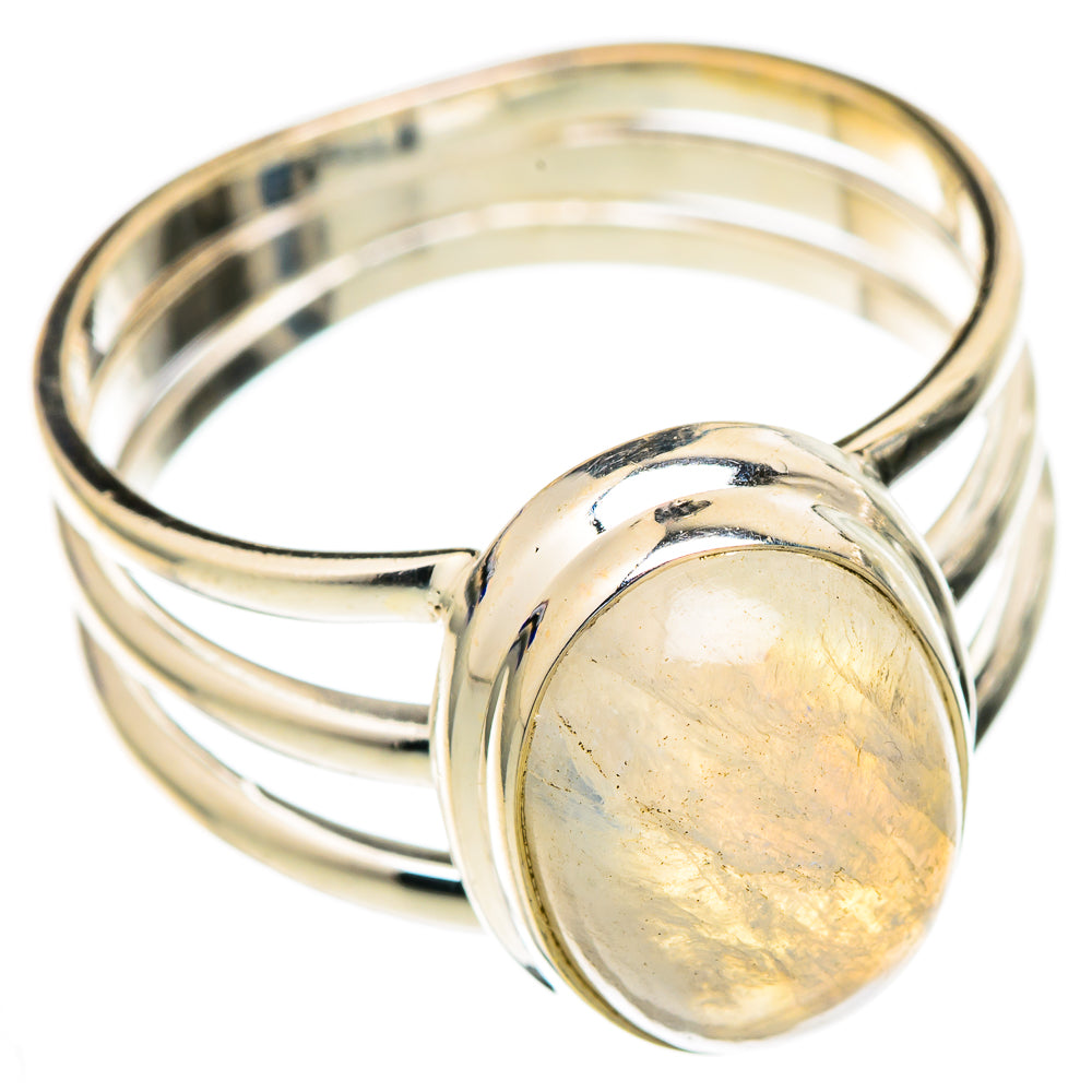 Rainbow Moonstone Rings handcrafted by Ana Silver Co - RING103624 - Photo 2