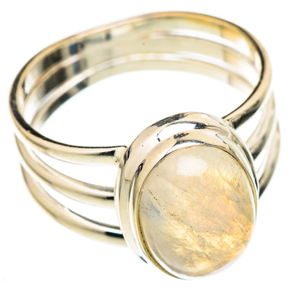 Rainbow Moonstone Rings handcrafted by Ana Silver Co - RING103624 - Photo 2
