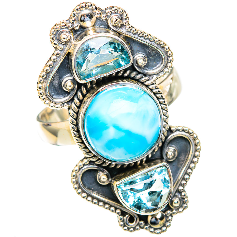Larimar Rings handcrafted by Ana Silver Co - RING103633