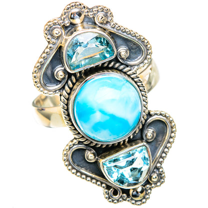 Larimar Rings handcrafted by Ana Silver Co - RING103633