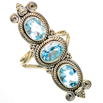 Blue Topaz Rings handcrafted by Ana Silver Co - RING103637 - Photo 2