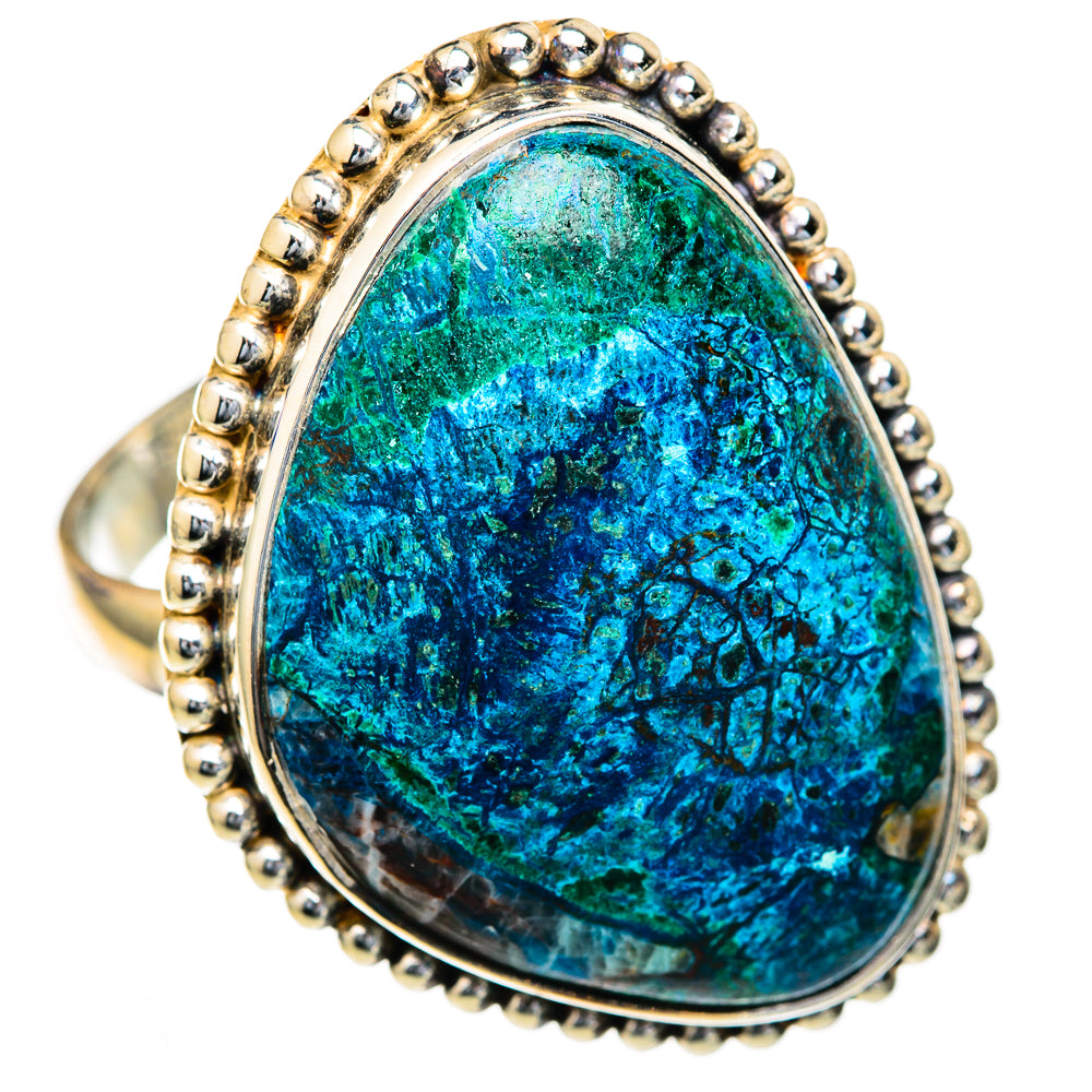 Azurite Malachite Rings handcrafted by Ana Silver Co - RING103644