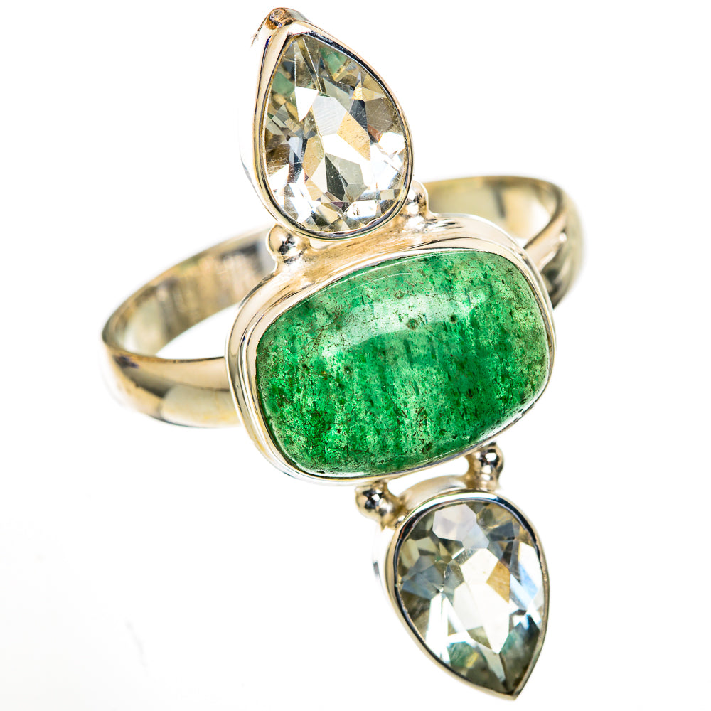 Green Aventurine Rings handcrafted by Ana Silver Co - RING103647 - Photo 2