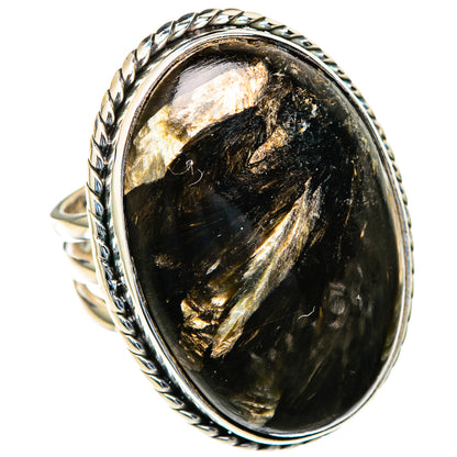 Golden Seraphinite Rings handcrafted by Ana Silver Co - RING103654 - Photo 2