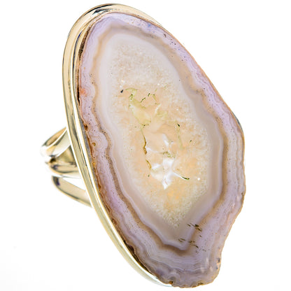White Geode Slice Rings handcrafted by Ana Silver Co - RING103685 - Photo 2
