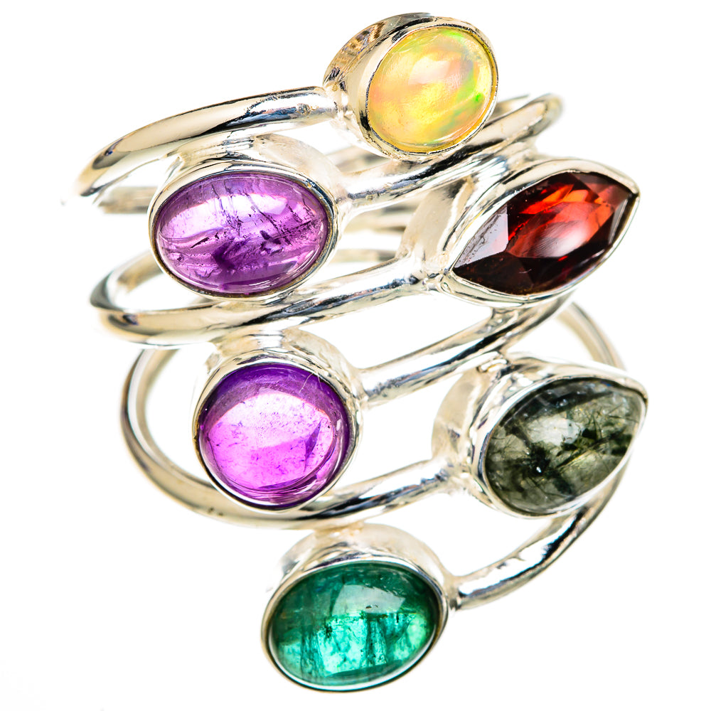 Tourmalinated Quartz Rings handcrafted by Ana Silver Co - RING103686