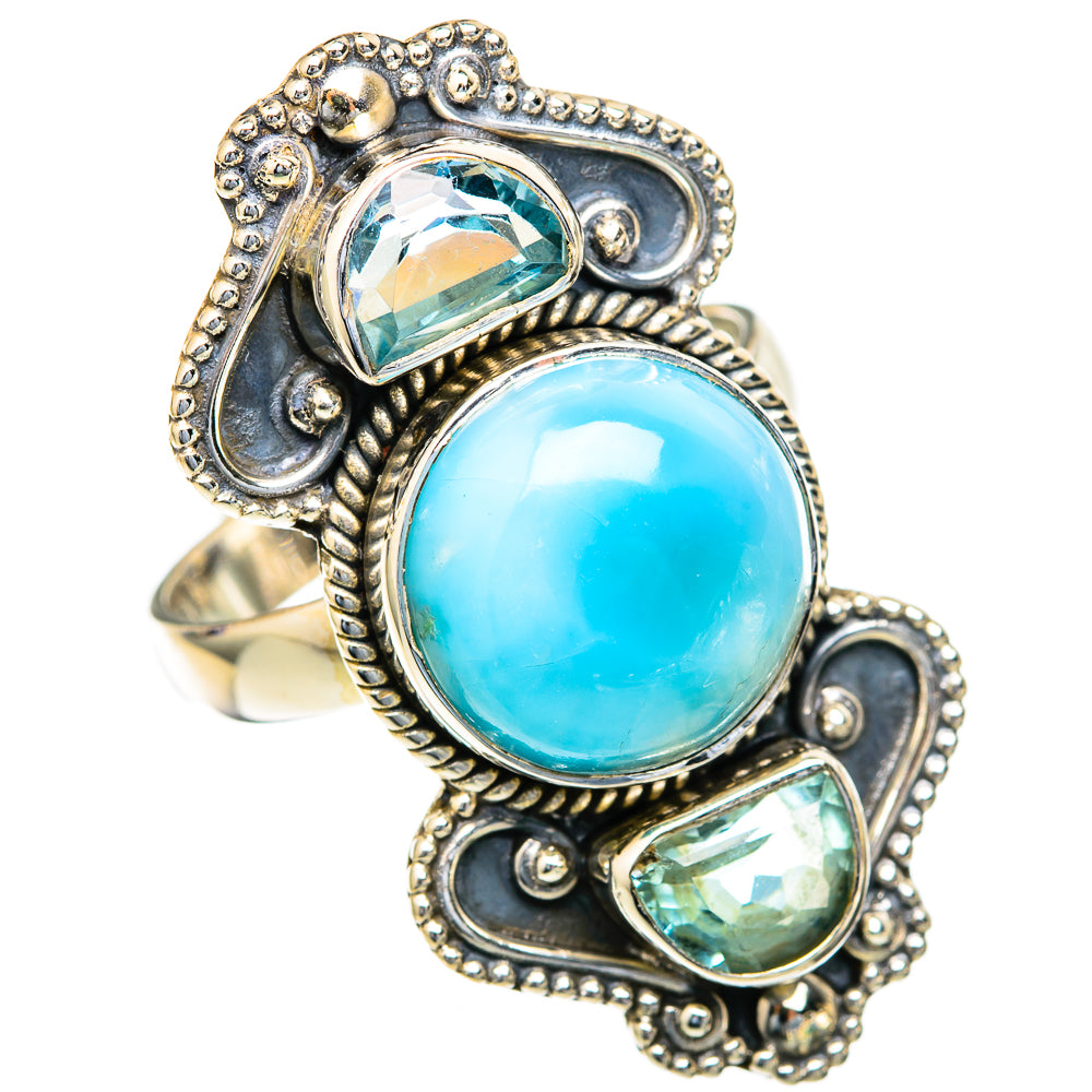 Larimar Rings handcrafted by Ana Silver Co - RING103692 - Photo 2