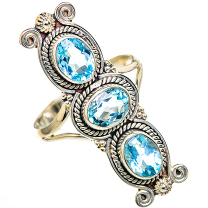 Blue Topaz Rings handcrafted by Ana Silver Co - RING103695 - Photo 2