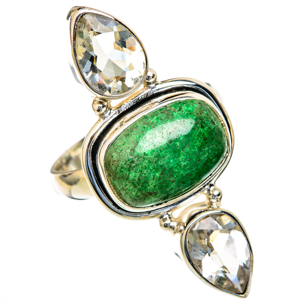 Green Aventurine Rings handcrafted by Ana Silver Co - RING103703 - Photo 2