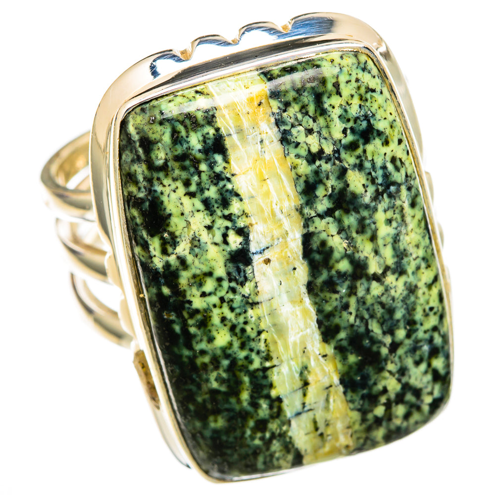Lizard Jasper Rings handcrafted by Ana Silver Co - RING103708 - Photo 2