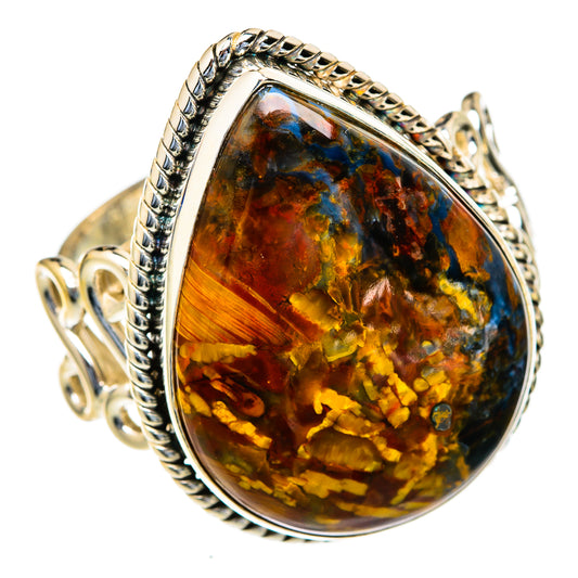 Golden Pietersite Rings handcrafted by Ana Silver Co - RING103715