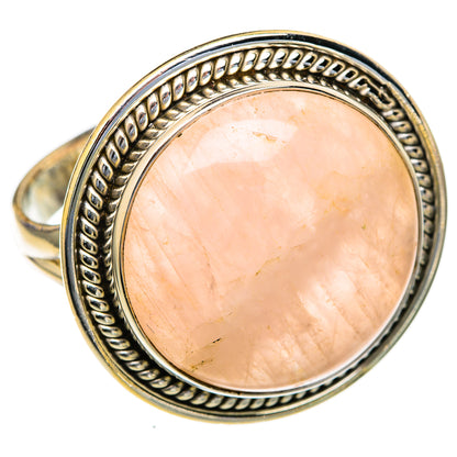 Rose Quartz Rings handcrafted by Ana Silver Co - RING103726