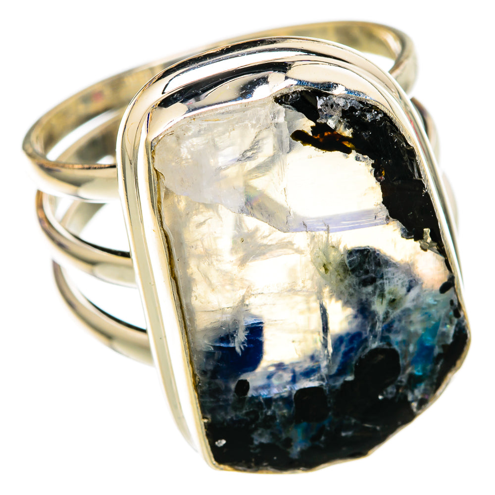 Rainbow Moonstone Rings handcrafted by Ana Silver Co - RING103741 - Photo 2