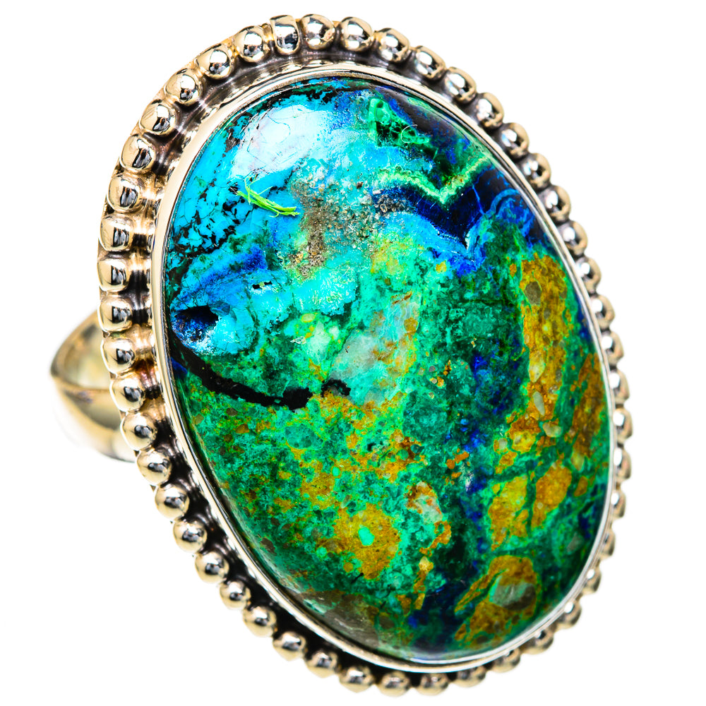 Azurite Malachite Rings handcrafted by Ana Silver Co - RING103744 - Photo 2