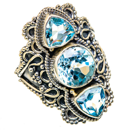 Blue Topaz Rings handcrafted by Ana Silver Co - RING103749