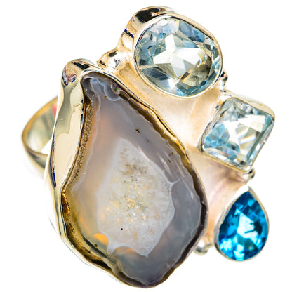 White Geode Slice Rings handcrafted by Ana Silver Co - RING103752 - Photo 2