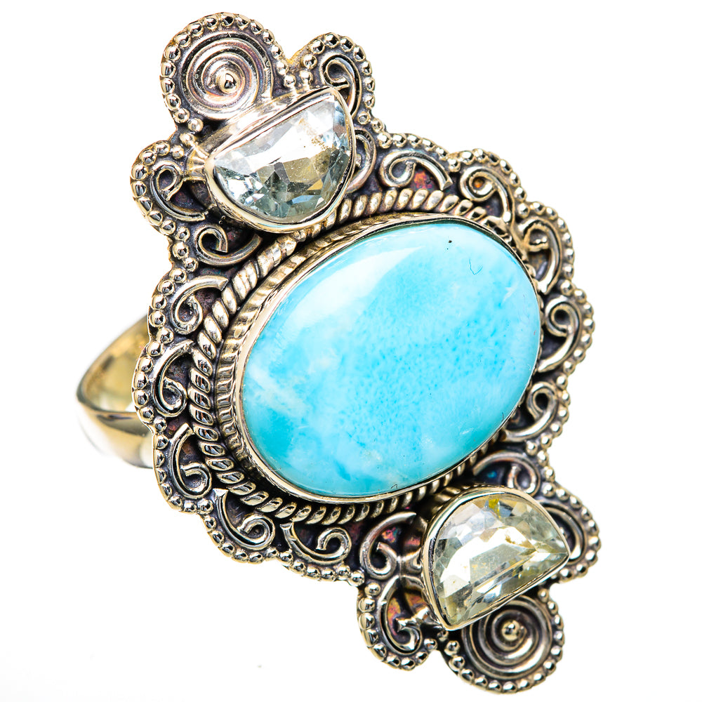 Larimar Rings handcrafted by Ana Silver Co - RING103753 - Photo 2