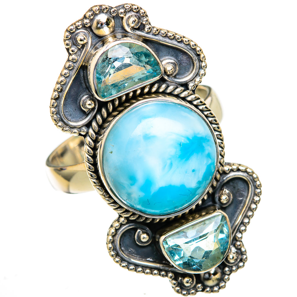 Larimar Rings handcrafted by Ana Silver Co - RING103755 - Photo 2