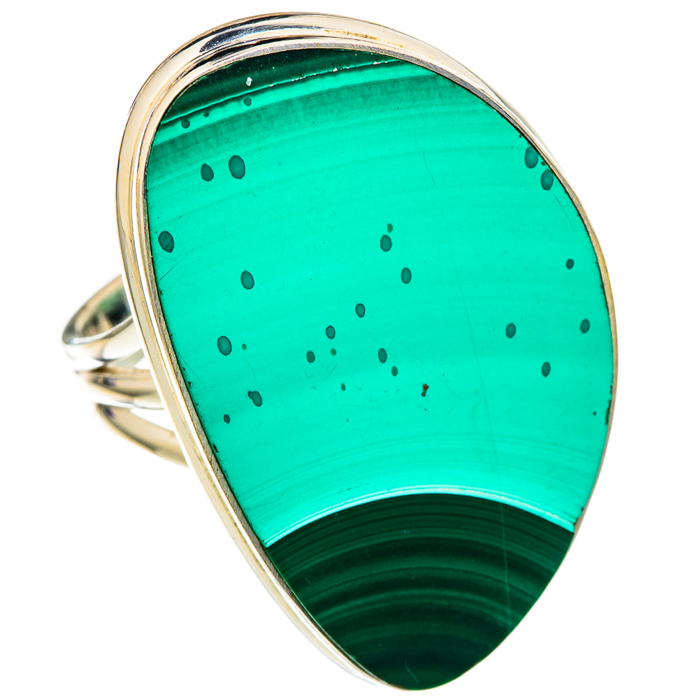 Malachite Rings handcrafted by Ana Silver Co - RING103759 - Photo 2