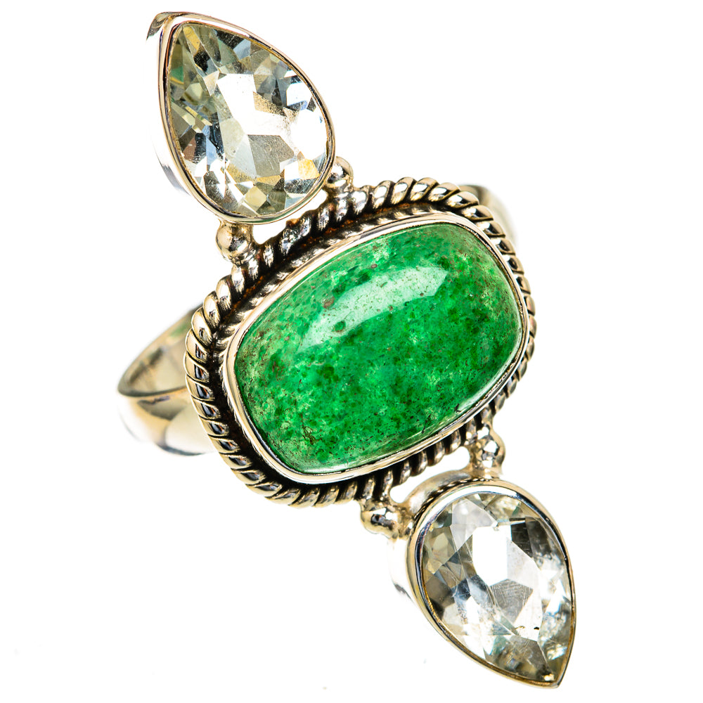 Green Aventurine Rings handcrafted by Ana Silver Co - RING103760 - Photo 2