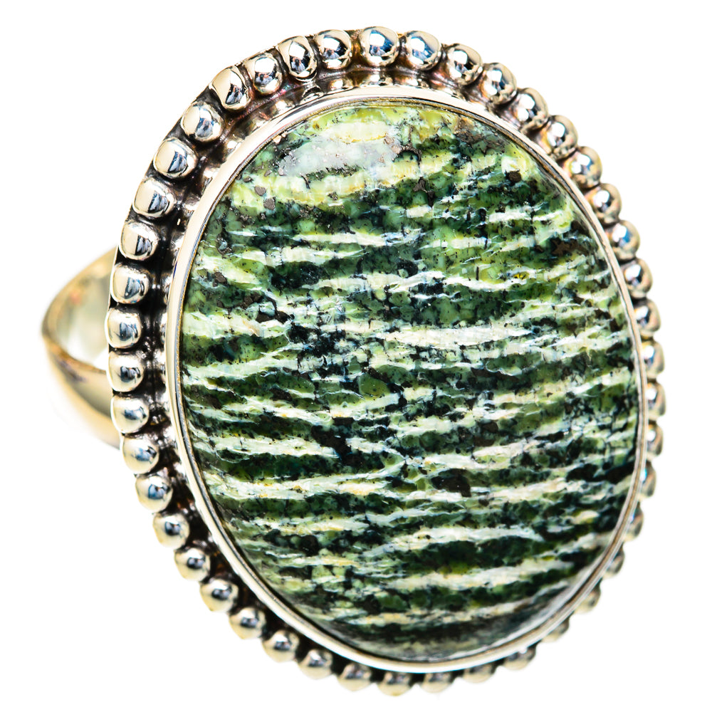 Lizard Jasper Rings handcrafted by Ana Silver Co - RING103761 - Photo 2