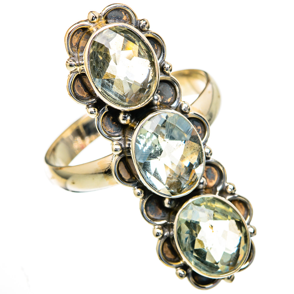 Green Amethyst Rings handcrafted by Ana Silver Co - RING103782