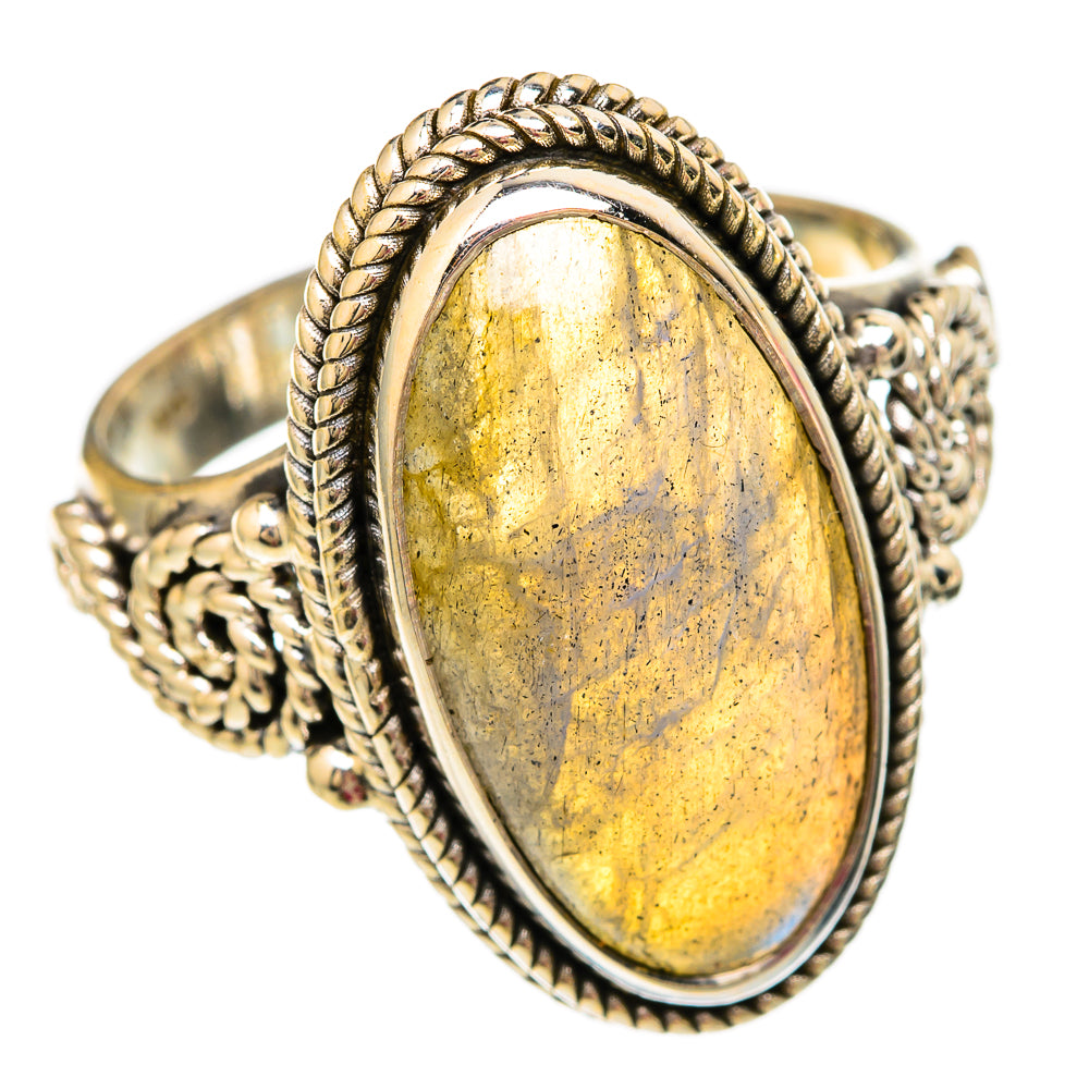 Labradorite Rings handcrafted by Ana Silver Co - RING103798 - Photo 2