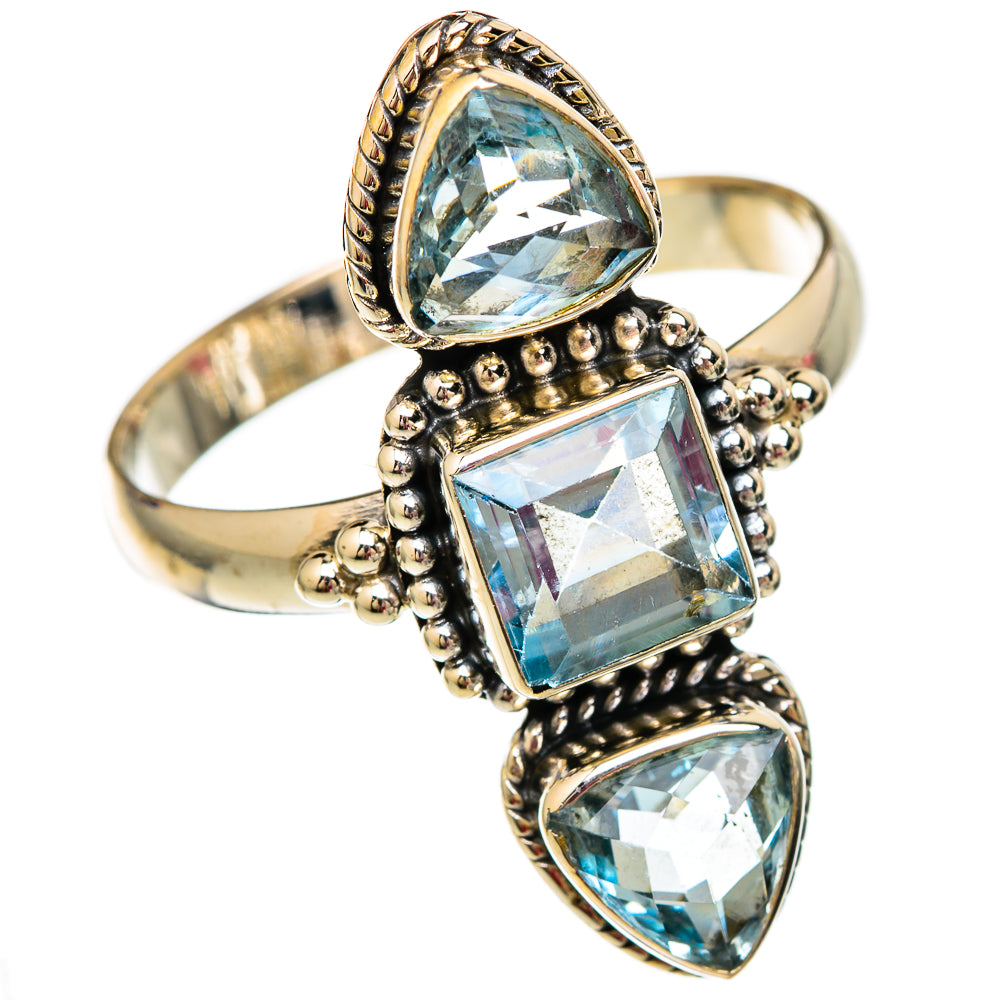 Blue Topaz Rings handcrafted by Ana Silver Co - RING103799 - Photo 2