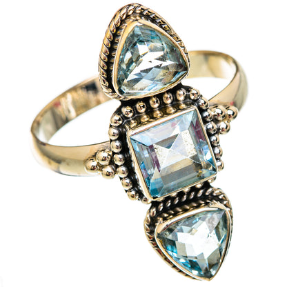 Blue Topaz Rings handcrafted by Ana Silver Co - RING103799 - Photo 2