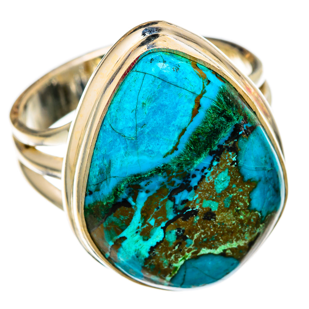 Chrysocolla In Malachite Rings handcrafted by Ana Silver Co - RING103801