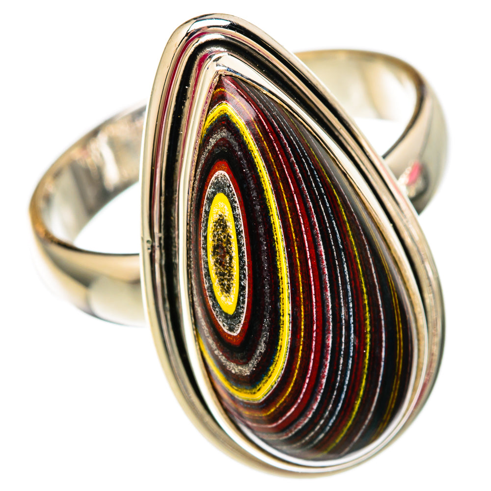 Fordite Rings handcrafted by Ana Silver Co - RING103802