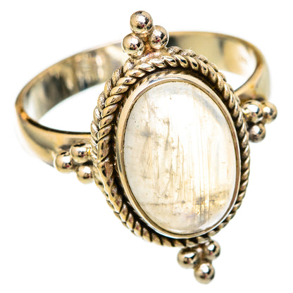 Rainbow Moonstone Rings handcrafted by Ana Silver Co - RING103813 - Photo 2