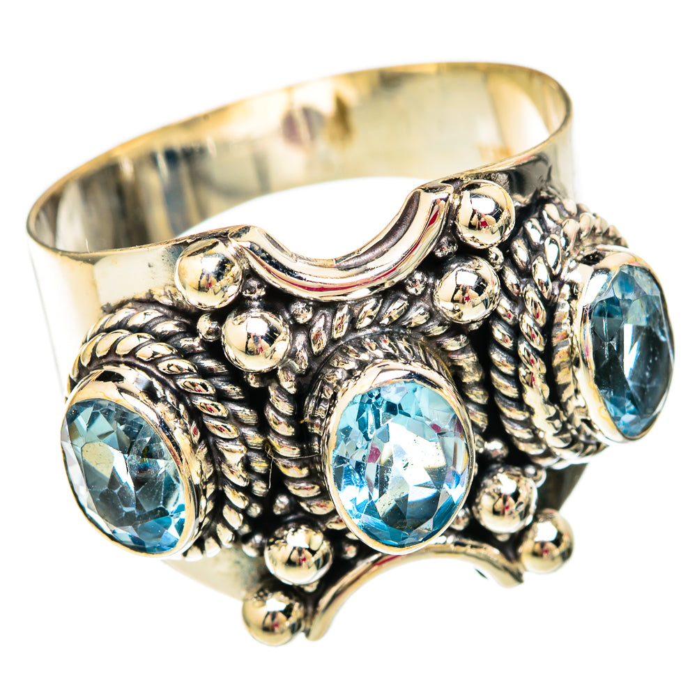 Blue Topaz Rings handcrafted by Ana Silver Co - RING103821 - Photo 2