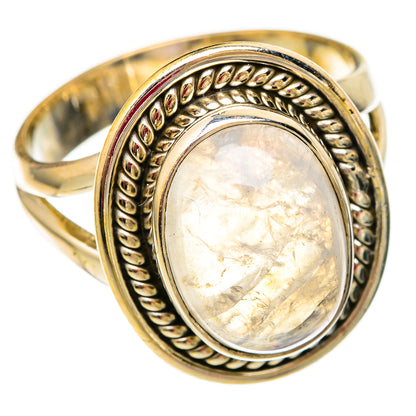 Rainbow Moonstone Rings handcrafted by Ana Silver Co - RING103825 - Photo 2
