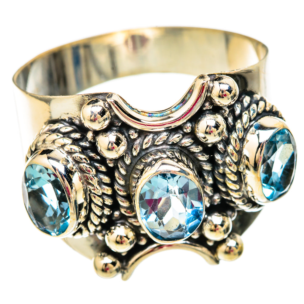 Blue Topaz Rings handcrafted by Ana Silver Co - RING103835 - Photo 2